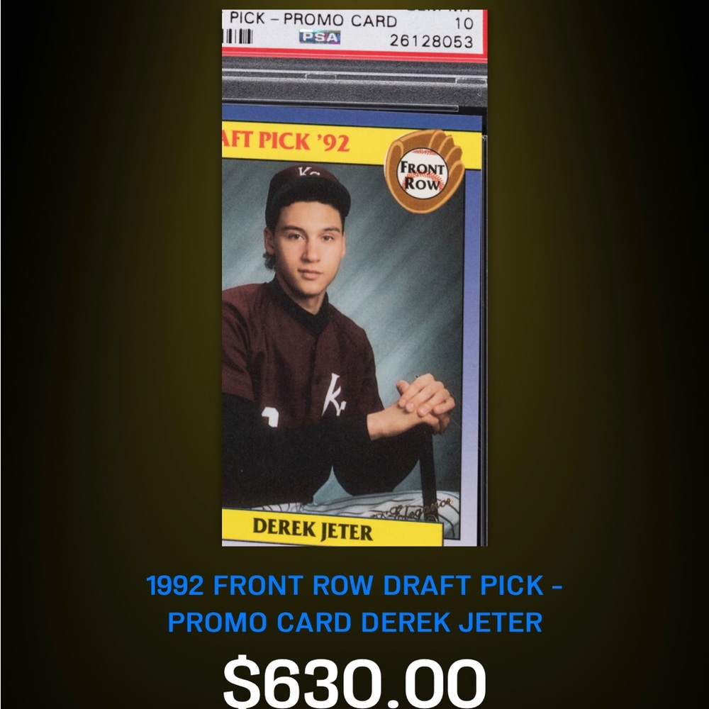 (RARE) 1992 Front Row Draft Pick - Promo Card Derek Jeter
